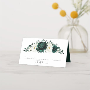 Tarjeta De Asiento Boda floral blanca Eucalyptus