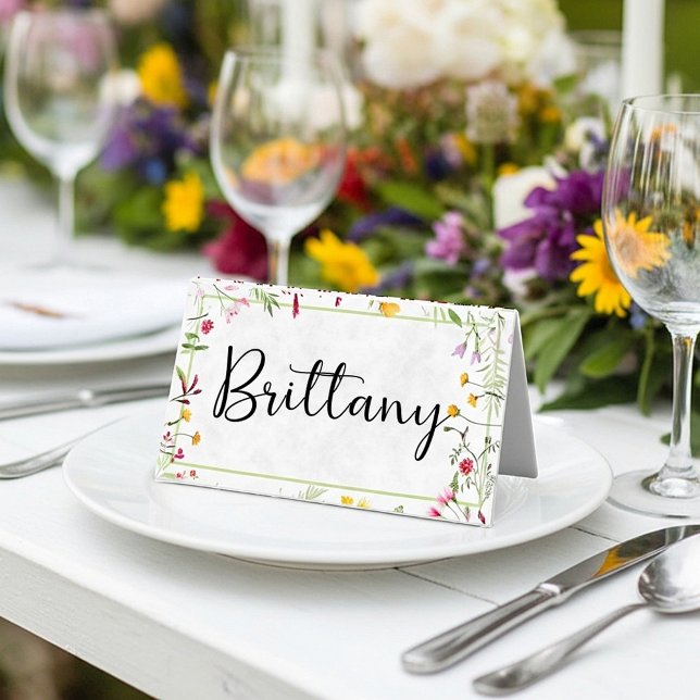 Tarjeta De Asiento Boda floral Blank Budget Garden (Subido por el creador)