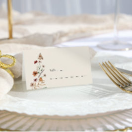 Tarjeta De Asiento Boda Floral Boho