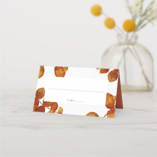 Tarjeta De Asiento Boda Floral Boho Eucalipto Siena Quemada
