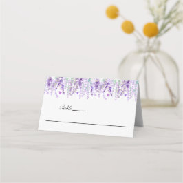 Tarjeta De Asiento Boda floral botánica elegante de lavanda 
