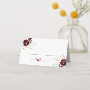 Tarjeta De Asiento Boda floral clásico simple y colorido
