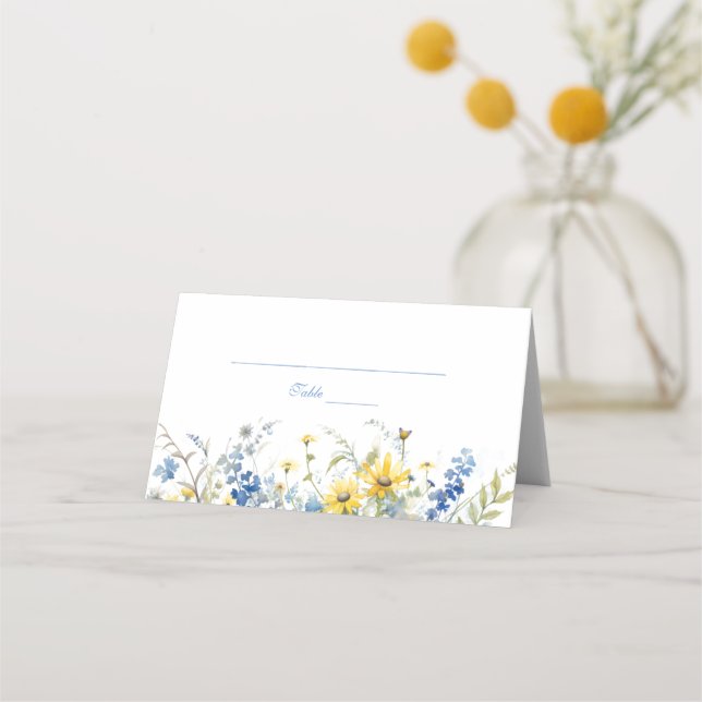 Tarjeta De Asiento Boda Floral de Cape Cod Summer Garden (Anverso)