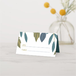 Tarjeta De Asiento Boda floral de hojas rusas