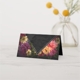 Tarjeta De Asiento Boda floral de las noches de Sultry, tabla ID829, 