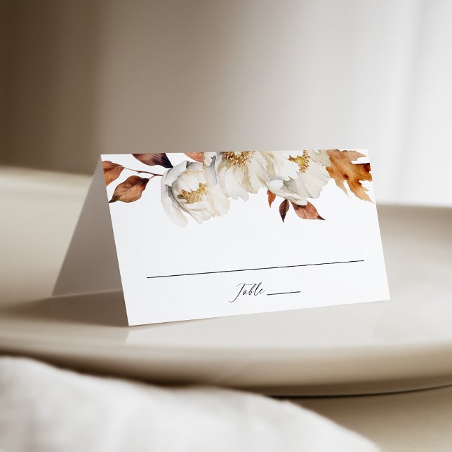 Tarjeta De Asiento Boda floral de otoño rústico (Subido por el creador)