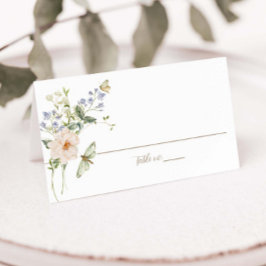Tarjeta De Asiento Boda floral delicada y elegante de flores silvestr