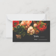 Boda floral elegante y romántico oscuro