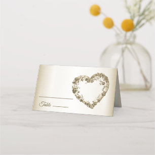 Tarjeta De Asiento Boda Floral Golden Ornate Frame Fiesta