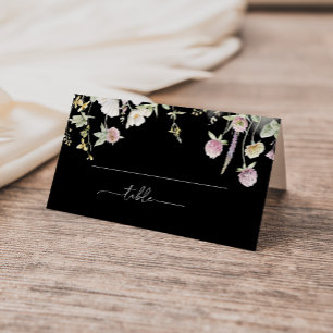 Tarjeta De Asiento Boda Floral Multicolor Boho Fall