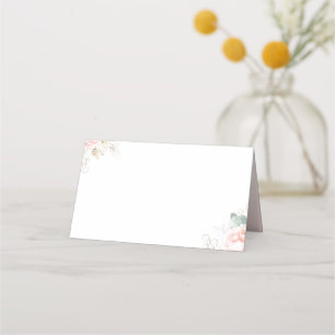 Tarjeta De Asiento Boda Floral Rosa