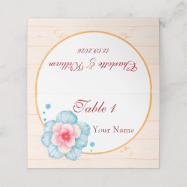 Tarjeta De Asiento Boda floral rústico