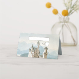 Tarjeta De Asiento Boda Forestal Rústico Castillo de cuento de hadas