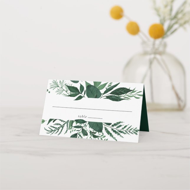 Tarjeta De Asiento Boda Forestal Salvaje (Anverso)