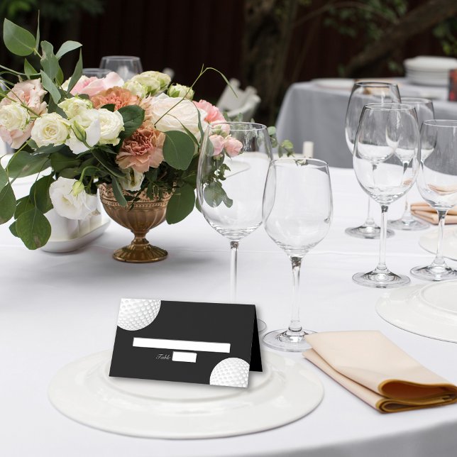 Tarjeta De Asiento Boda Formal Elegante De Golf Ball (Subido por el creador)