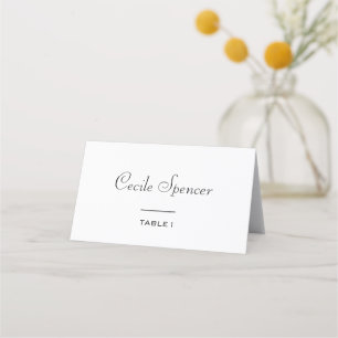 Tarjeta De Asiento Boda formal simple