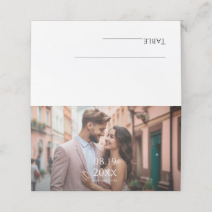 Tarjeta De Asiento Boda fotográfico personalizado moderno