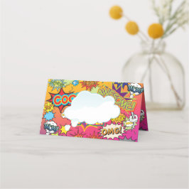 TARJETA DE ASIENTO BODA GEEK NERD DEL LIBRO DE COMIC