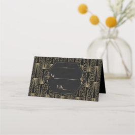 Tarjeta De Asiento Boda Glam Roaring 20s Gran Gatsby Art Deco