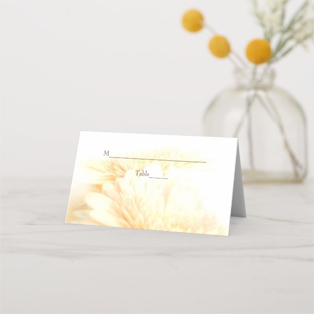 Tarjeta De Asiento Boda Golden Floral (Anverso)