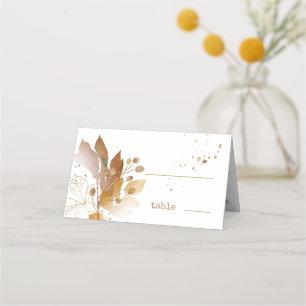 Tarjeta De Asiento Boda Golden Otumn Splash ID655