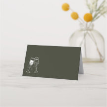 Boda Green Blank de madera de oliva de champán