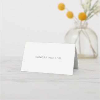 Tarjeta De Asiento Boda Íntima Minimalista Moderna