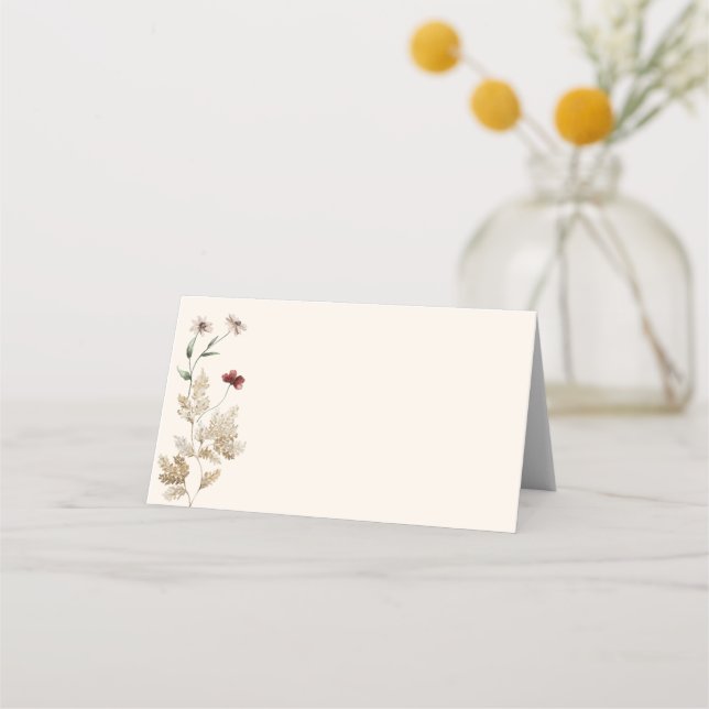 Tarjeta De Asiento Boda Jardín Sedona (Anverso)
