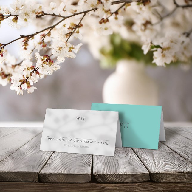 Tarjeta De Asiento Boda minimalista elegante (Subido por el creador)