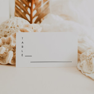 Tarjeta De Asiento Boda Minimalista moderno