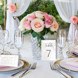 Tarjeta De Asiento Boda minimalista moderno monocromo plateado