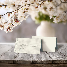 Tarjeta De Asiento Boda Minimalista Neutral moderno