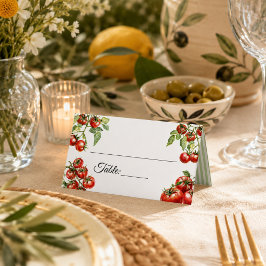 Tarjeta De Asiento Boda Moderna Pomodoro