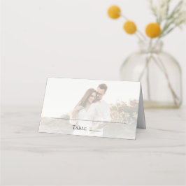 Tarjeta De Asiento Boda moderno de fotografía y superposición