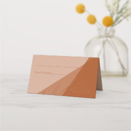 Tarjeta De Asiento Boda moderno de Terra Cotta