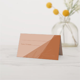 Tarjeta De Asiento Boda moderno de Terra Cotta