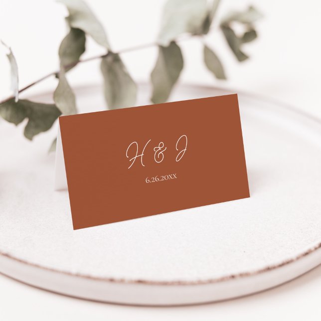 Tarjeta De Asiento Boda moderno de Terracotta (Subido por el creador)