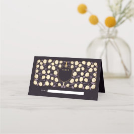 Tarjeta De Asiento Boda Monograma de Sword & Shield Fantasy Medieval