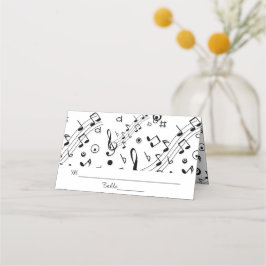 Tarjeta De Asiento Boda musical de Music Notes