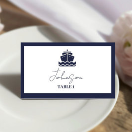 Tarjeta De Asiento Boda Nautical Cruise