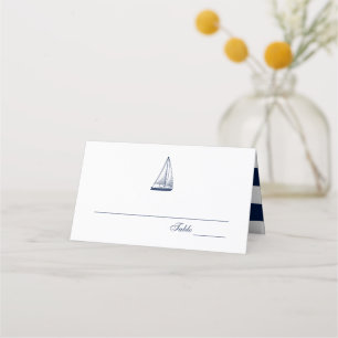 Tarjeta De Asiento Boda Náutico Naval