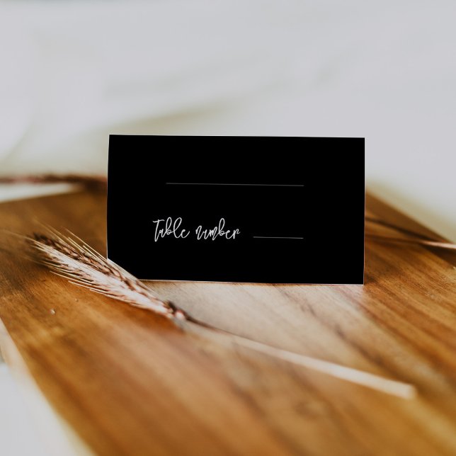 Tarjeta De Asiento Boda negro contemporáneo (Subido por el creador)