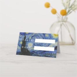 Tarjeta De Asiento Boda nocturno Van Gogh Starry