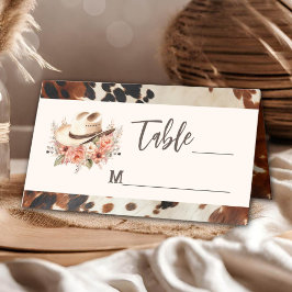 Tarjeta De Asiento Boda occidental