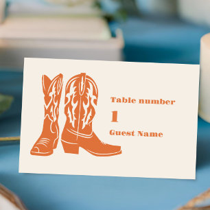 Tarjeta De Asiento Boda occidental del Rancho del Suroeste del País