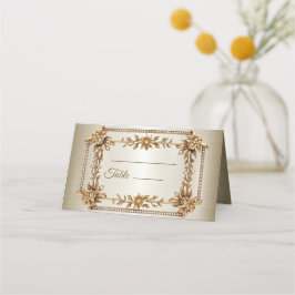 Tarjeta De Asiento Boda Ornate Rectangle Dimond Flowiny
