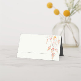 Tarjeta De Asiento Boda otoñal de boyas y de boyas