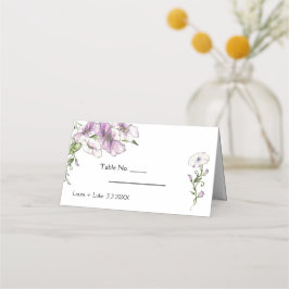 Tarjeta De Asiento Boda Pansy moderno