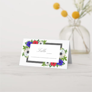 Tarjeta De Asiento Boda Patriótico Panda Anemone