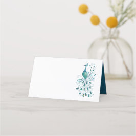 Tarjeta De Asiento Boda Peacock Place Name Place Card